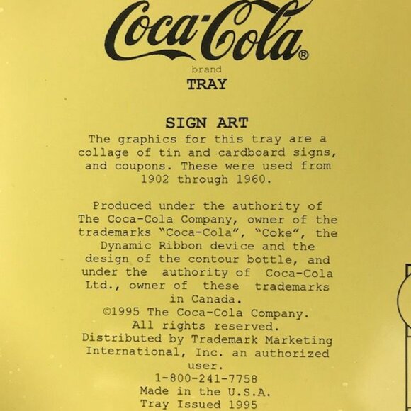 NWOT Vintage Coca-Cola 'Sign Art' Longline Rectangular Tray - Picture 12 of 15